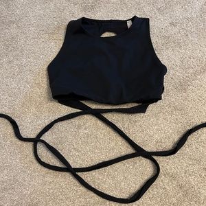 Free People wrap yoga/sports top